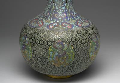 图片[2]-Long-necked copper vase with cloisonne enamel decor, Qing dynasty (1644-1911)-China Archive